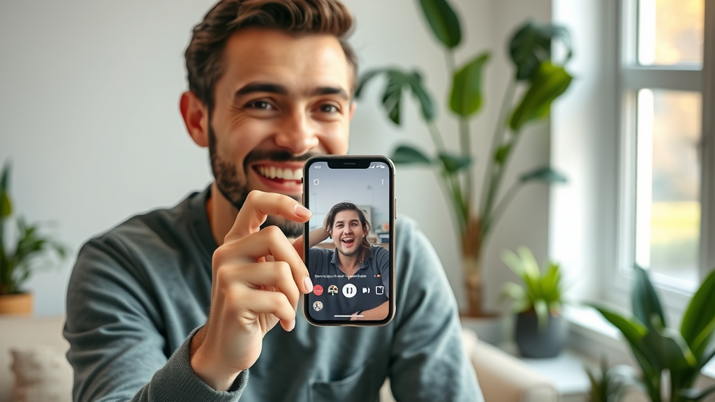 Creative marketer showing an Instagram reel playing on a phone, representing the essence of engaging video reels
