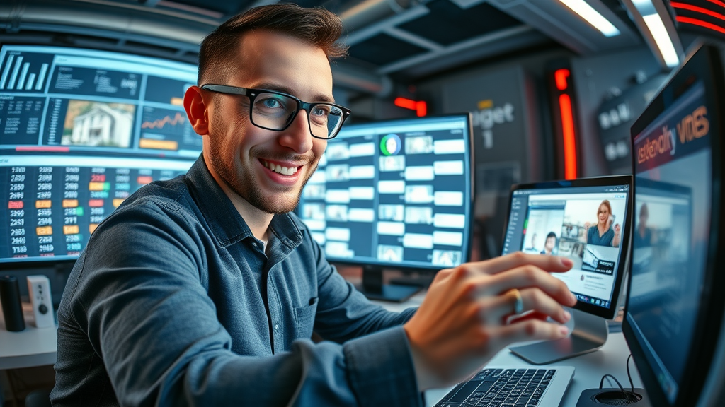 Marketer scheduling TikTok and Instagram Shorts across multiple social media platforms, using analytics