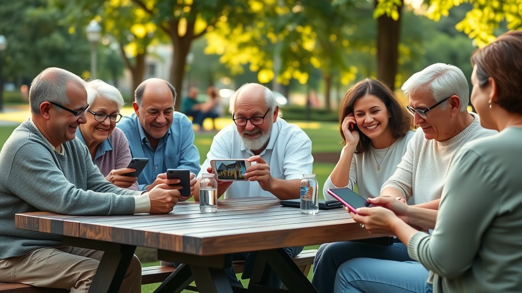 Diverse group of homeowners engaging with TikTok and Instagram Shorts for property services