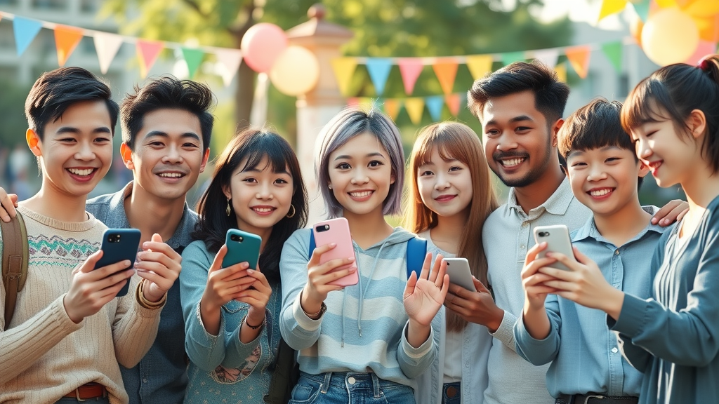 Community event with property owners creating TikTok and Instagram Shorts, local engagement