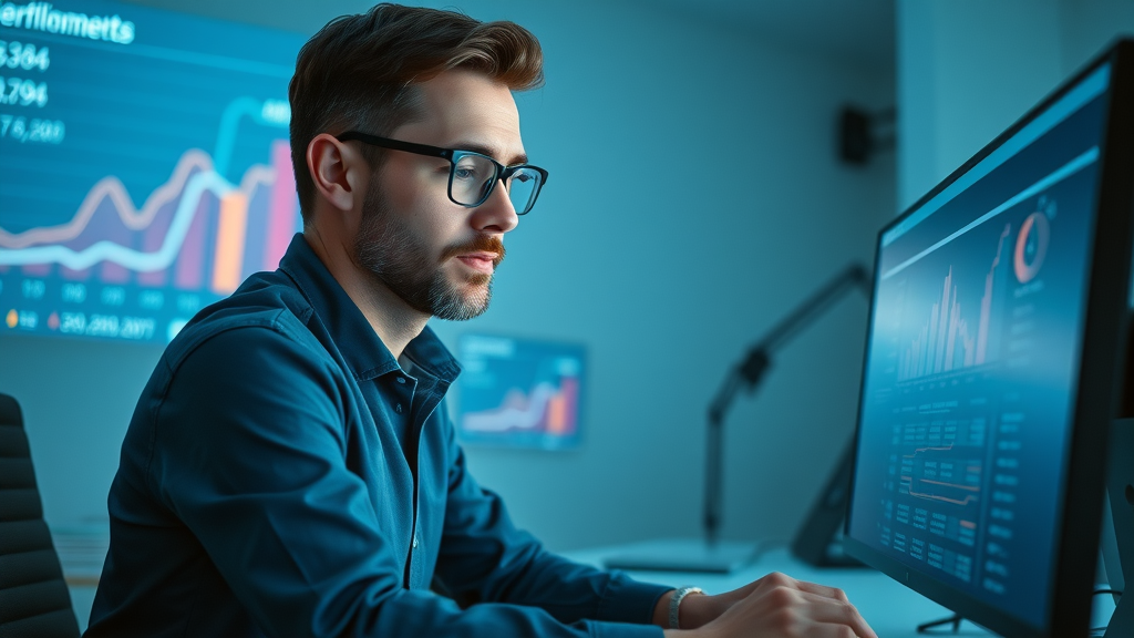 Marketer reviewing analytics dashboard for TikTok and Instagram Shorts performance in property services