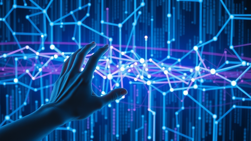 netflix algorithm interconnected data streams ai artificial intelligence machine learning glowing patterns highly detailed