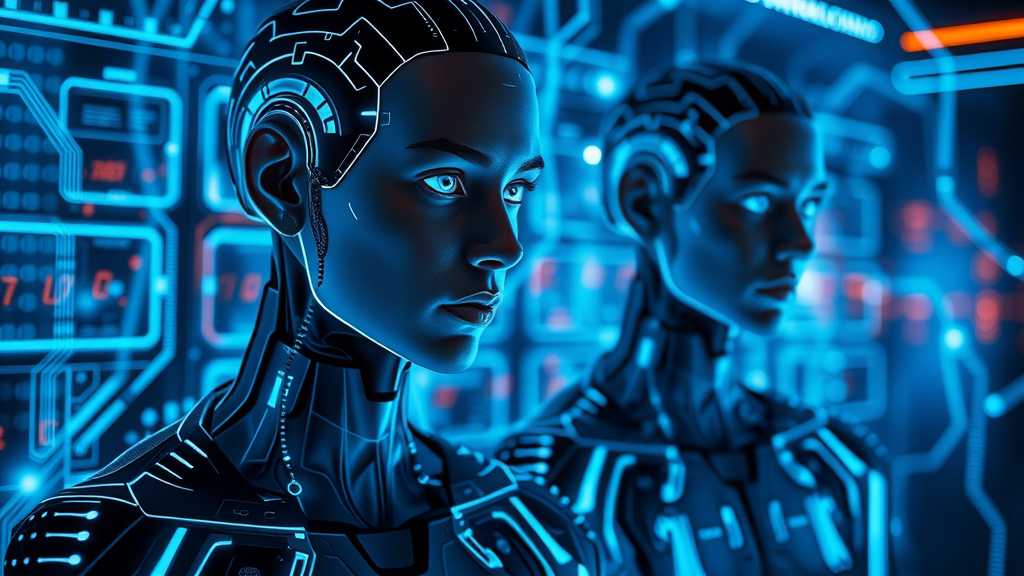 netflix machine learning algorithm neural network processing movie data artificial intelligence glowing data streaming