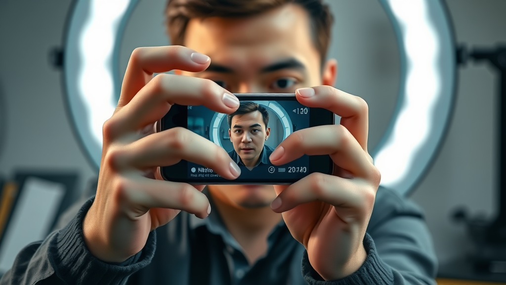 Hands adjusting phone settings to optimize a Reel for Instagram content strategy for property services