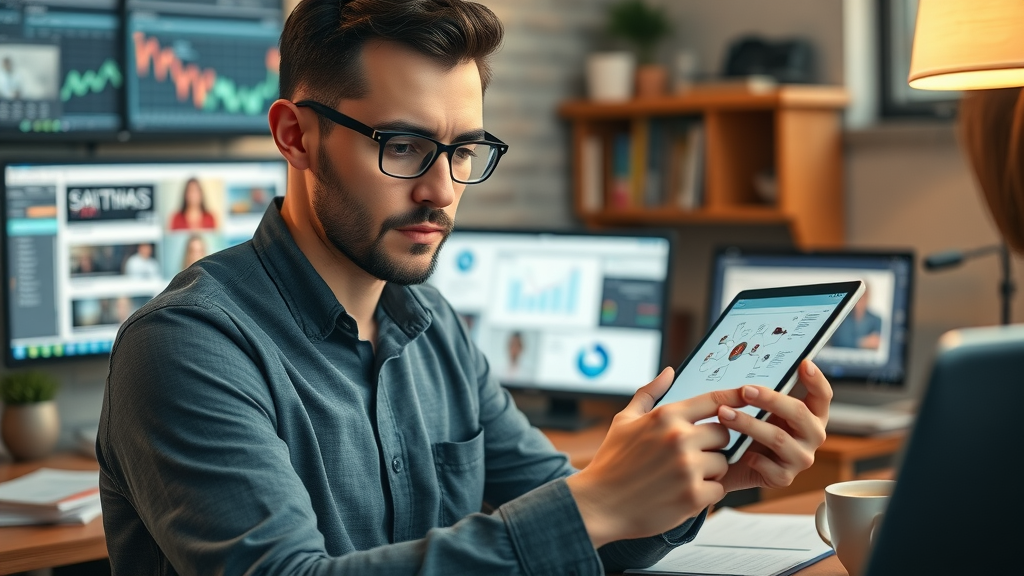 Modern content creator planning workflow to increase content velocity
