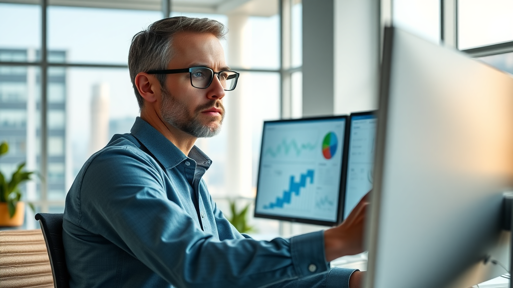Business analyst tracking content velocity KPIs and analytics