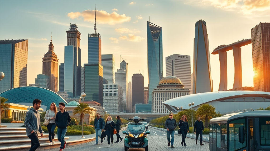 City montage of Austin, Berlin, Singapore — global tech hubs emerging for tech startup talent and innovation.