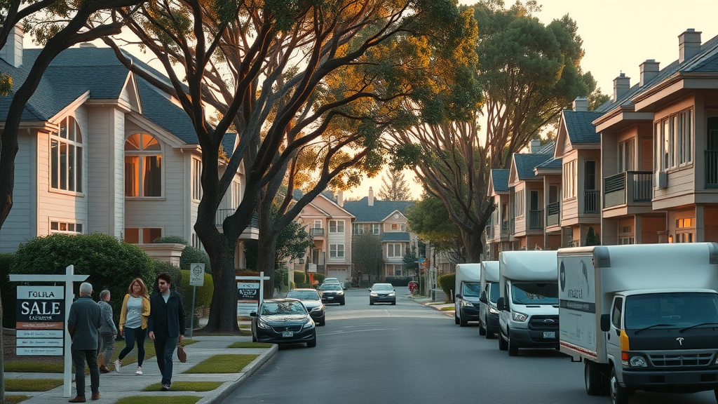 Contrast of luxury and modest homes in Silicon Valley, depicting high cost of living in the tech capital