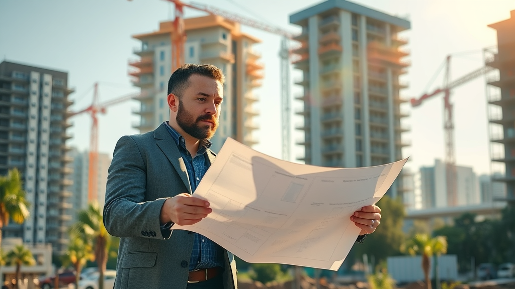 Architects planning an estate development project on innovative urban site