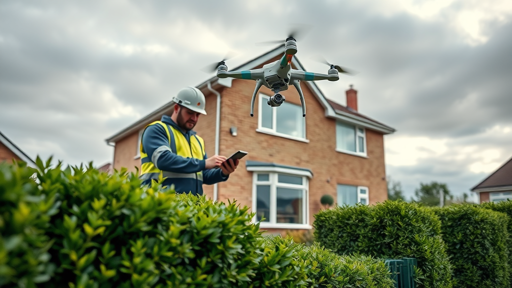 Chesterfield builders using drone for modern home project inspection
