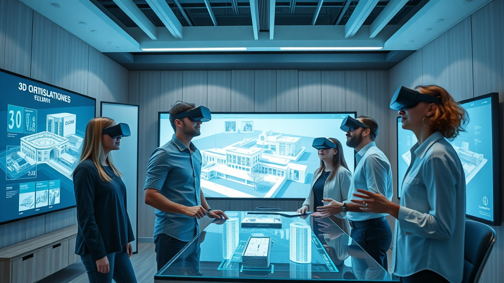 Team using digital tools for innovative design management services collaboration