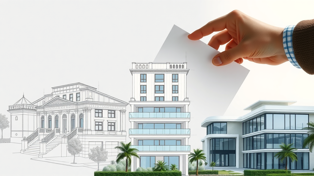 Design management services illustrated from project sketch to completed build