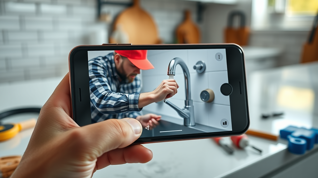 short video marketing showing a handyman in a trending video short for local services and video content