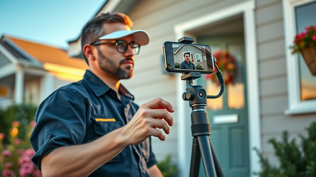 home service pro recording short video content for local market
