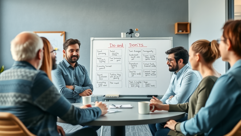 Consultant advising team on short-form video advertising pitfalls in home services