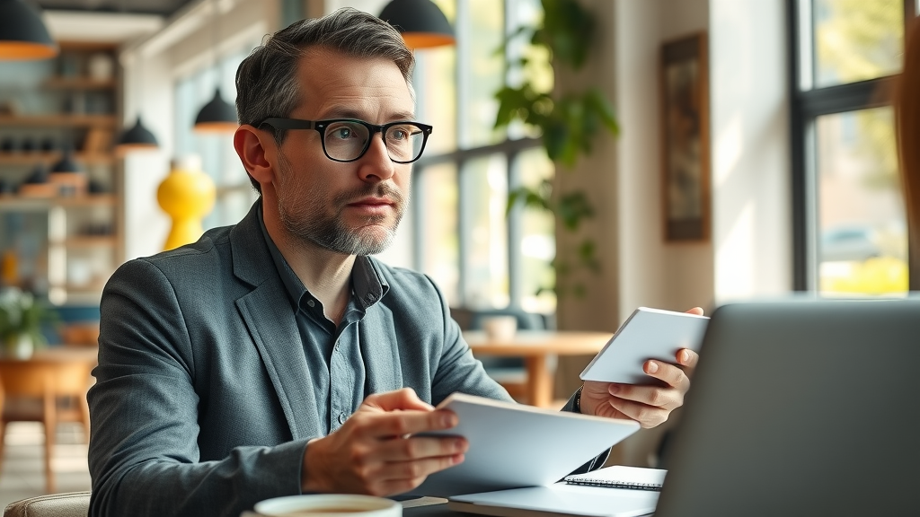 Business owner consulting video marketing expert about short-form video advertising