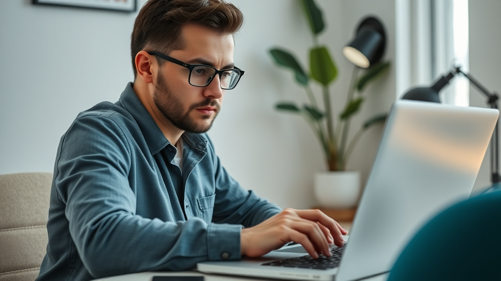 Entrepreneur editing social media video on laptop using video editing tools