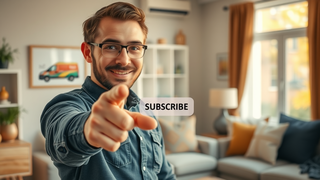 Home service expert creating engaging call-to-action in social media video