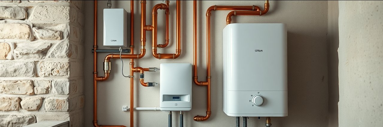 Professional bathroom installation Chesterfield with modern boiler and pipes