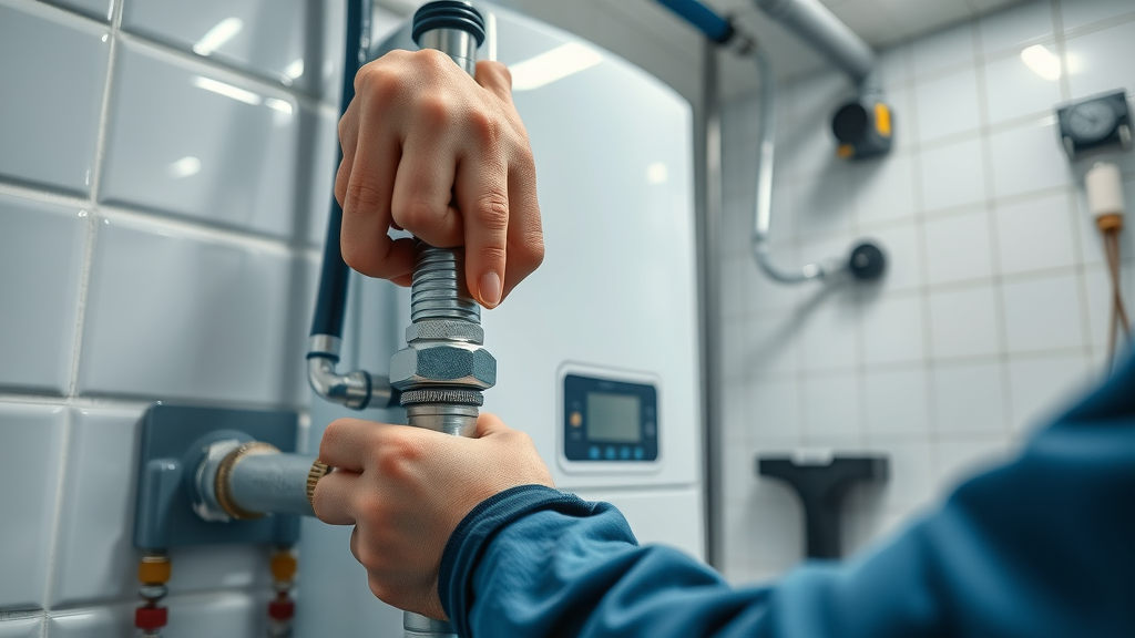 Close-up of expert plumbing services installation Chesterfield.