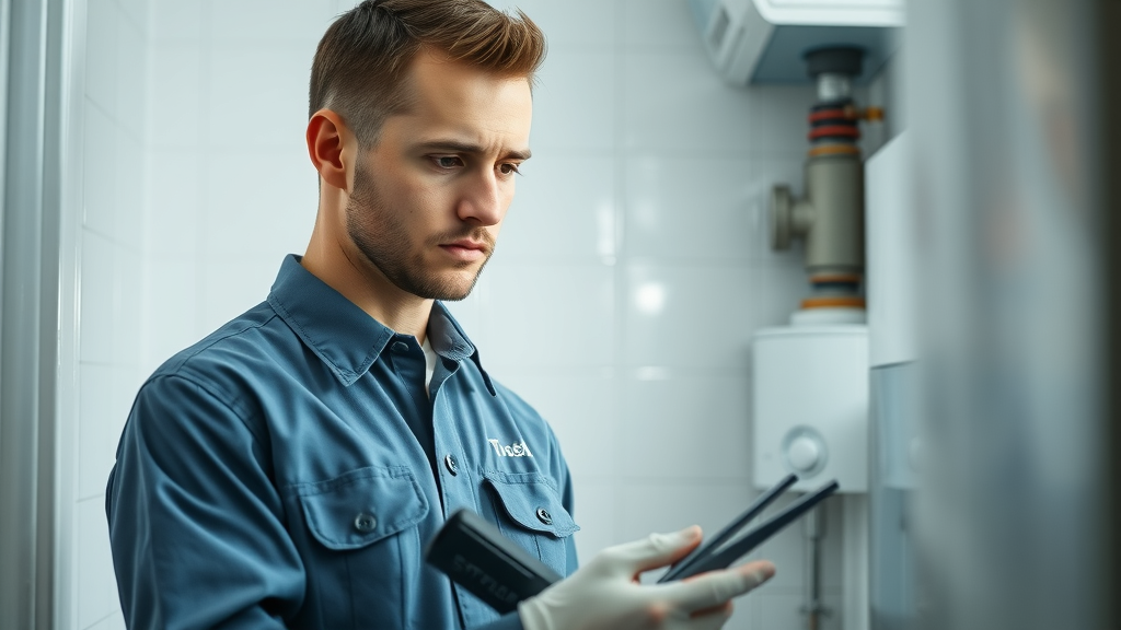 Gas safe engineer inspecting boiler ensuring home safety and comfort