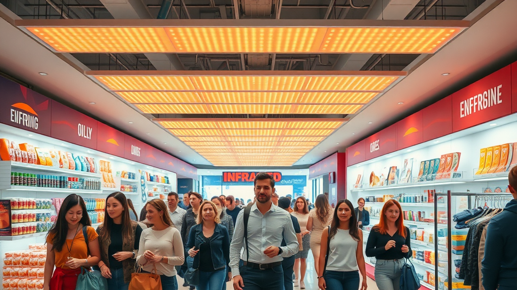 Retail space using commercial infrared solutions for comfortable shopper experience