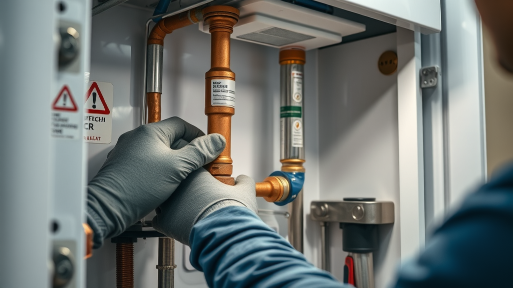 Modern Worcester Bosch boiler installation by expert engineer in UK