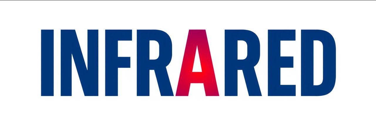 Infrared heating systems logo with modern bold design and red accent.