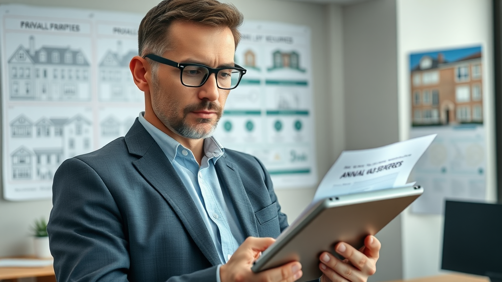 Property manager managing landlord gas safety compliance documents digitally