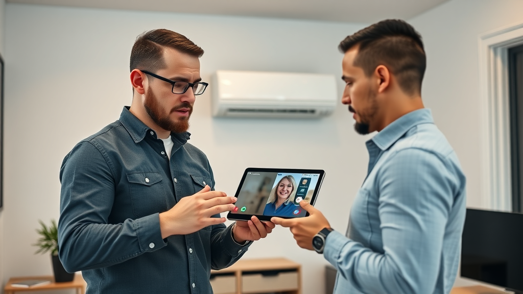 Virtual air conditioning consultation for Chesterfield home office