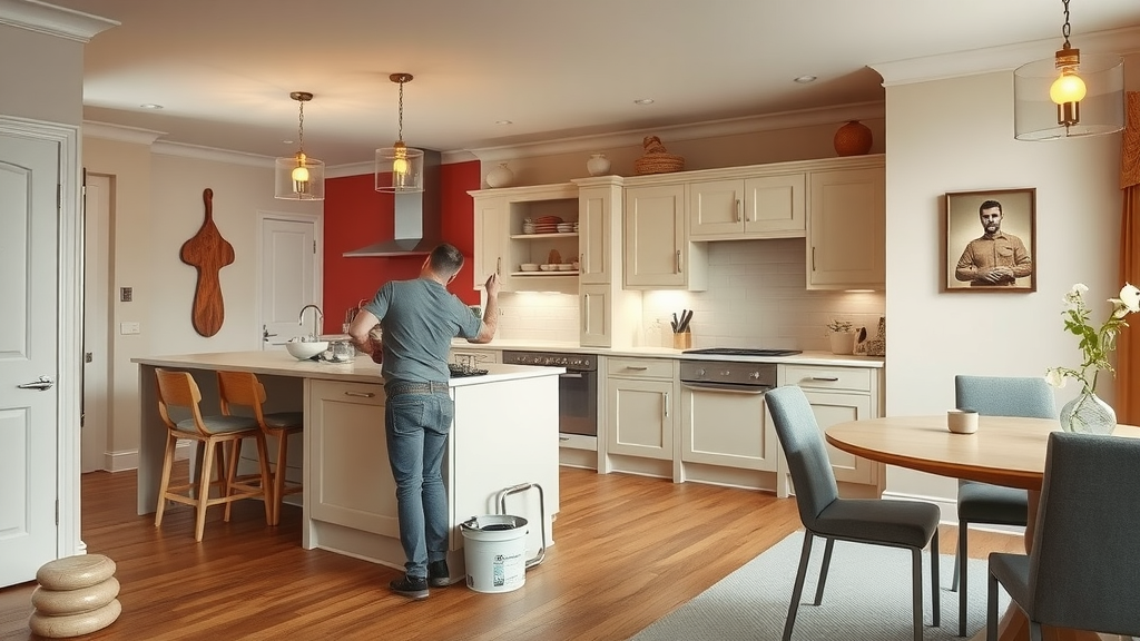 Interior painting Chesterfield professionals updating a home kitchen space.