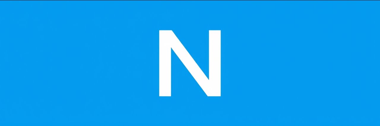 Minimalist blue background with centered white