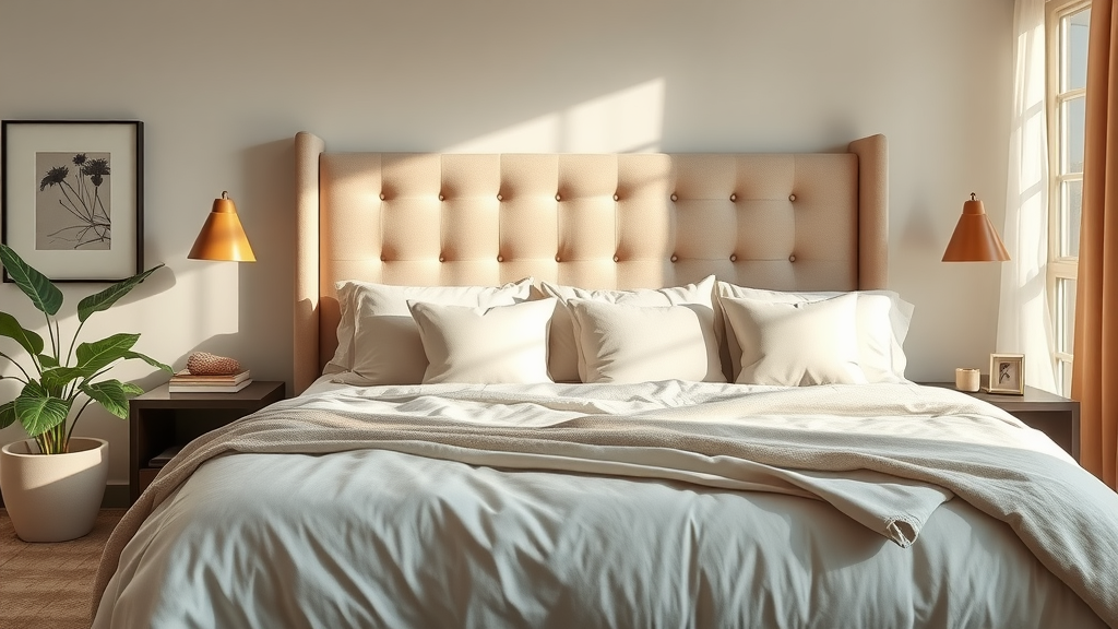 Professional interior decorating for serene, stylish master bedroom